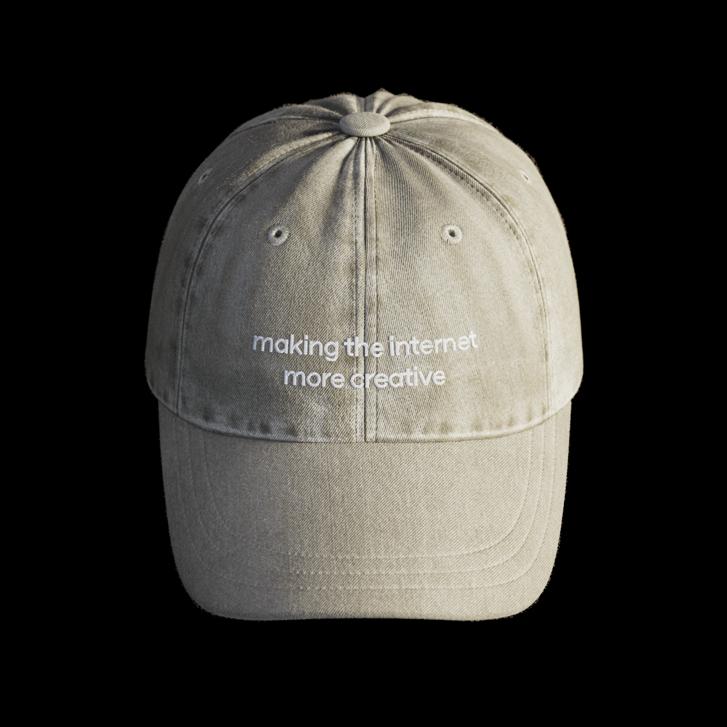Washed Slogan Cap